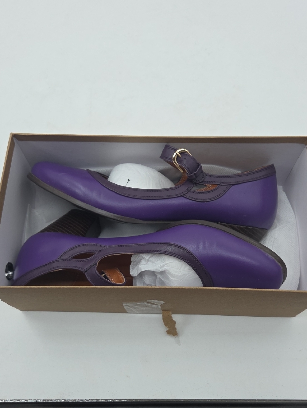 Women’s Retro Purple Mary Jane Heels - Picture 6 of 16
